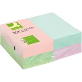 Q-CONNECT Quick Notes, ft 76 x 127 mm, 100 vel, pak van 12 blokken in pastelkleuren