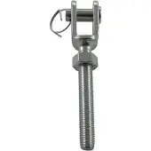 Marinetech Gaffel terminal met links schroefdraad RVS