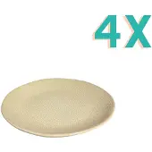 Home Society Taart Bord Sofie Beige 4 stuks