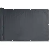 vidaXL Balkonscherm 500x120 cm PVC antracietkleurig