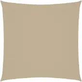 vidaXL Zonnescherm vierkant 6x6 m oxford stof beige