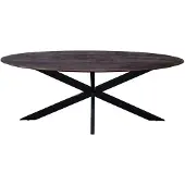 Giga Meubel Eettafel Ziggy Bruin Ovaal 200cm Spinpoot
