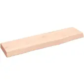 vidaXL Wandschap 40x10x2 cm onbehandeld massief eikenhout