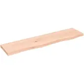 vidaXL Wandschap 80x20x2 cm onbehandeld massief eikenhout
