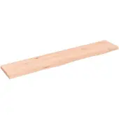 vidaXL Wandschap 100x20x2 cm onbehandeld massief eikenhout