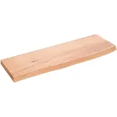 vidaXL Wandschap 60x20x2 cm behandeld massief eikenhout lichtbruin