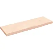 vidaXL Wandschap 60x20x2 cm onbehandeld massief eikenhout