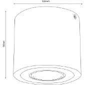 Envostar Ernest Downlight GU10 van hout, rond Ernest, dimbaar, hout licht, Woon-/ Eetkamer, Hout, plafondlamp hout