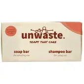 Unwaste Duopack orange soap shampoo bar