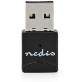 Nedis Netwerk-Dongel | Wi-Fi | AC600 | 2.4/5 GHz (Dual Band) | USB2.0 | Wi-Fi-snelheid totaal: 600 Mbps | Windows 10 / Windows 11 / Windows 8 - WSNWM610BK