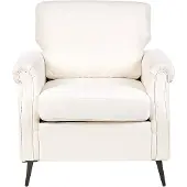 Beliani VIETAS - Fauteuil-Wit-Polyester