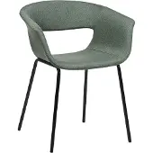 Beliani ELMA - Eetkamerstoelen set van 2 - Donkergroen - Polyester