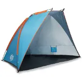 Nils Camp - Strandtent XXL - 260x120x120 cm - Blauw - UV-bescherming