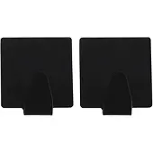Excellent houseware Zelfklevende haakjes rvs keuken/badkamer/kleding/ophang - zwart - set 6x - Handdoekhaakjes