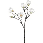 Emerald Kunstbloem Magnolia tak - 65 cm - creme wit - Kunstbloemen