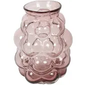 Countryfield Bloemenvaas Bubblegum Medium - transparant glas - lichtroze - D16 x H21 cm - vaas - Vazen