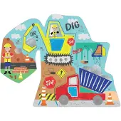 Floss & Rock - Construction 20pc "Digger" Shaped Jigsaw with Shaped Box - (45P6468)