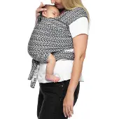 Moby Babytragetuch - Evolution - Starry - Schwarz/Weiß - - One Size - Tragetücher