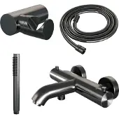 Brauer Gunmetal Edition thermostatische badkraan gunmetal geborsteld PVD set 3