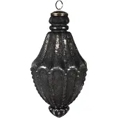 Clayre & Eef Kerstbal Overig Ø 11x22 cm Zwart Glas Kerstballen