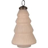 Clayre & Eef Kerstbal Overig Ø 7x13 cm Beige Glas Kerstballen