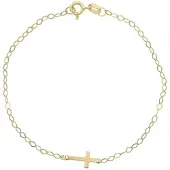 SKY Baby/Kinder Armband Kruis 14K Goud