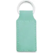 Combicraft Blanco leren sleutelhanger rechthoek 33x70mm turquoise - 10 stuks