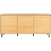 Beliani NIKEA - Sideboard-Lichte houtkleur-Vezelplaat, MDF