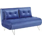 Beliani VESTFOLD - Tweezitsbank-Blauw-Fluweel
