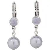 Dolce Luna Oorhangers Pearl paars
