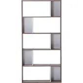 Beliani ORILLA - Boekenkast-Donkere houtkleur-MDF