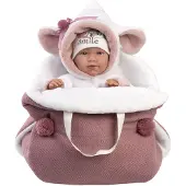 Llorens Lala Llorona in roze zak met geluid 42cm