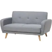 Beliani FLORLI - Tweezitsbank-Grijs-Polyester