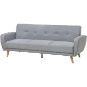 Beliani FLORLI - Driezitsbank-Grijs-Polyester