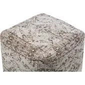 Beliani Poef grijs beige 42 x 42 cm MEERUT