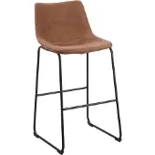 Beliani FRANKS - Barkruk-Bruin-Polyester