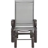 Beliani BORGIO - Tuinstoel-Bruin-Aluminium