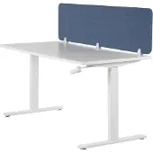 Beliani WALLY - Bureauscherm - Blauw - 180 cm - Polyester