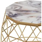 Beliani HALSEY - Bijzettafel-Goud-MDF
