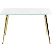 Beliani MULGA - Eettafel-Wit-Veiligheidsglas