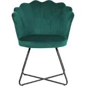 Beliani LOVELOCK - Fauteuil-Groen-Fluweel