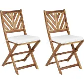 Beliani TERNI - Stoelkussen set van 2 - Wit - Polyester