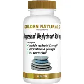 Golden naturals 2x Magnesium Bisglycinaat 300mg Vegan 60 Tabletten