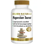 Golden naturals 2x Magnesium Tauraat 180 vegacapsules