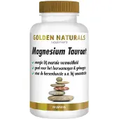 Golden naturals 2x Magnesium Tauraat 90 Vegacapsules