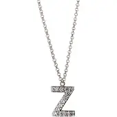 Orphelia Zilver Alphabet hanger met ketting 44 cm Zirconium