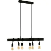 Eglo Hanglamp Townshend 6 Zwart 6xe27 60w