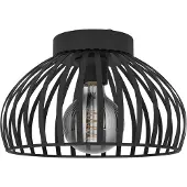 Eglo Plafondlamp Mogano 3, dimbaar, zwart, Woon-/ Eetkamer, metaal, Vintage, plafondlamp