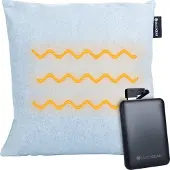 Silvergear Warmtekussen Elektrisch & Oplaadbaar - Verwarmingskussen met Batterij & Thermostaat - Blauw
