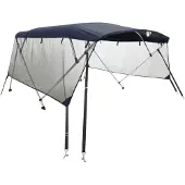 vidaXL Biminitop 4 bogen met mesh zijwanden 243x(170-182)x137 cm